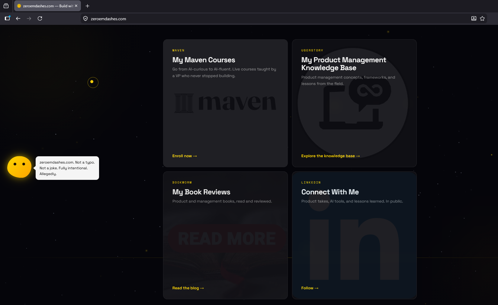 zeroemdashes.com live in the browser