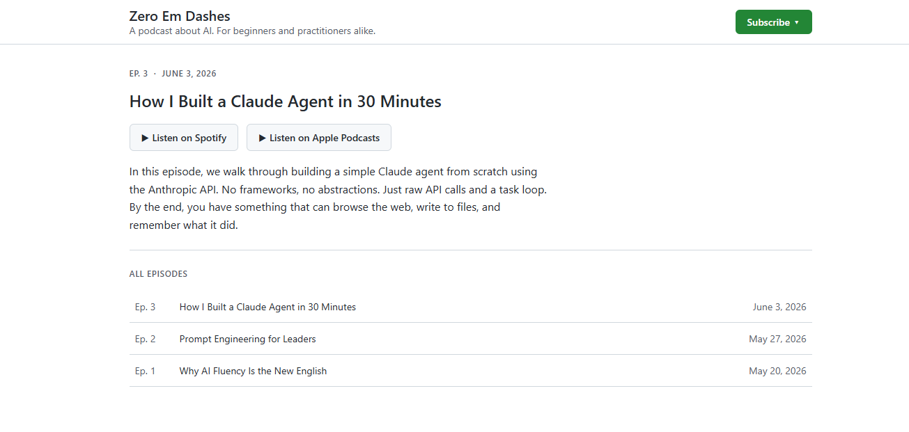 The finished site before styling: functional and structured but visually generic